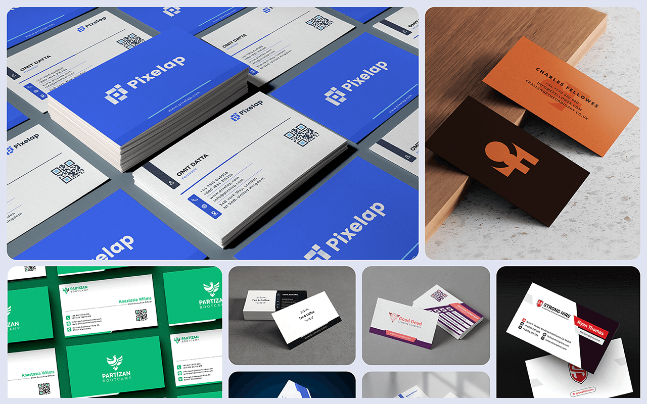 A collage of business cards and envelopes