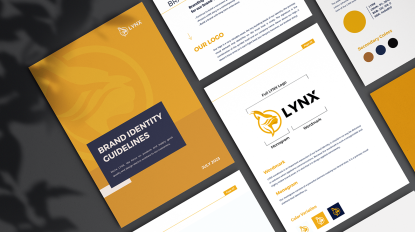 A bunch of different types of brand guidelines