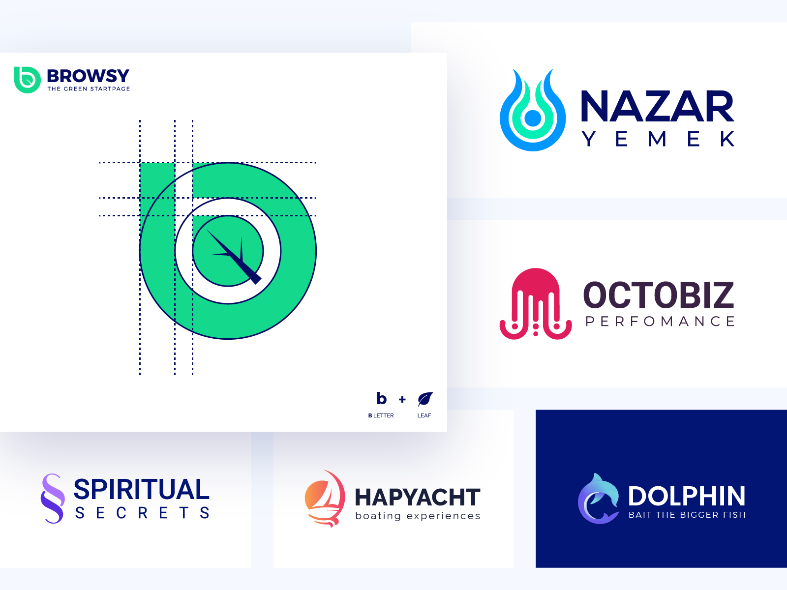 A series of logos designed for companies